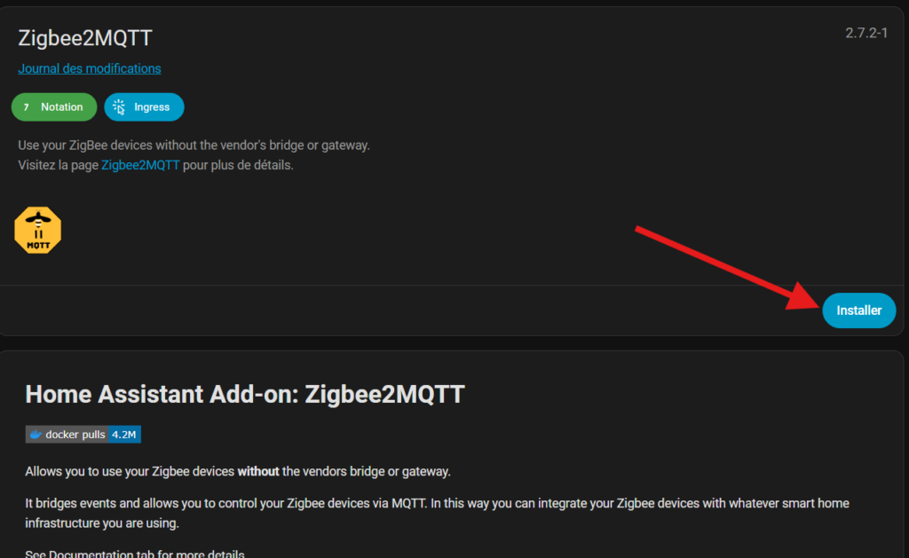 Installation de Zigbee2MQTT sur Home Assistant