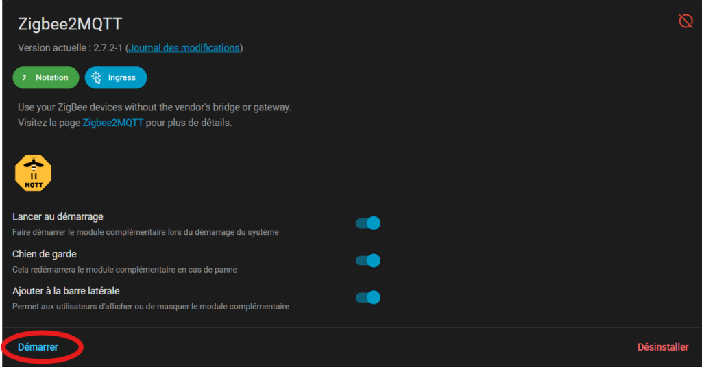 Installation de Zigbee2MQTT sur Home Assistant
